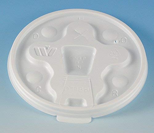 Disposable Lid, Drink Thru, White, PK1000