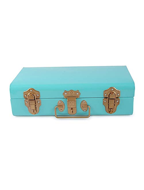 ELAN Vintage Style Storage Metal Buxa/Trunk. - Aqua