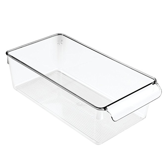 InterDesign Linus Pullz Kitchen Pantry Storage Organizer – Food Container Drawer, Clear, Medium