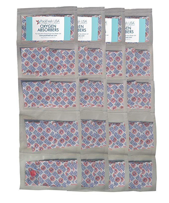 300cc Oxygen Absorber Compartment Packs (100, in 20 Compartments)