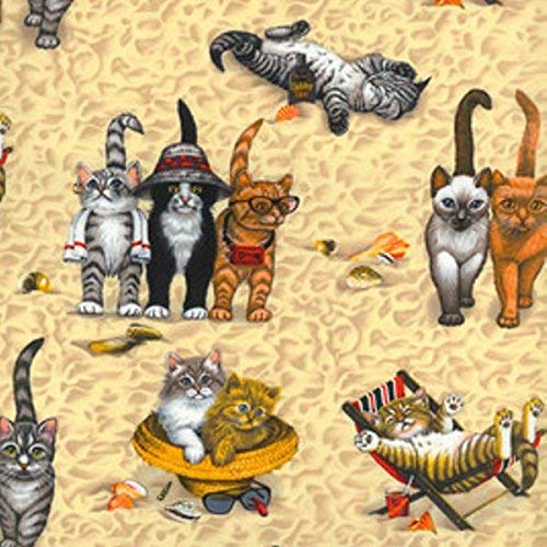 Sandy Cat Plant Pattern Cover