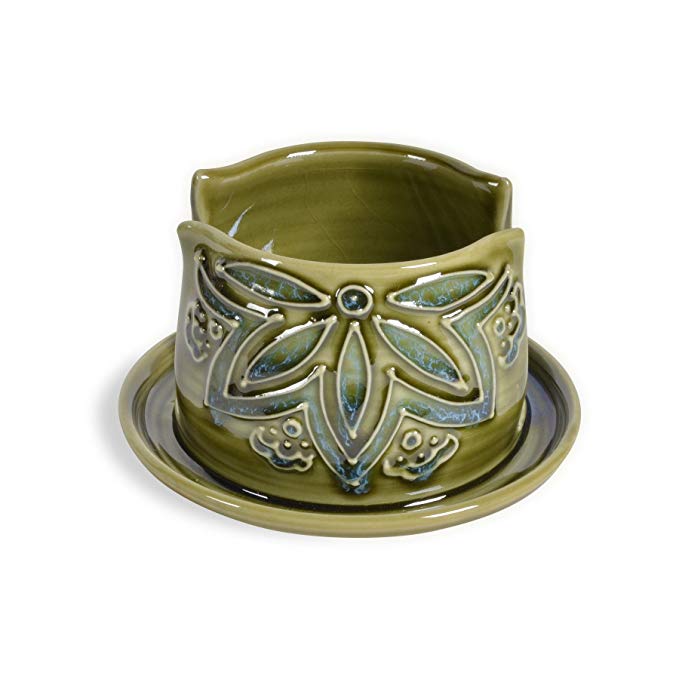 AshenWren Ceramics Sponge Holder, Emerald Green