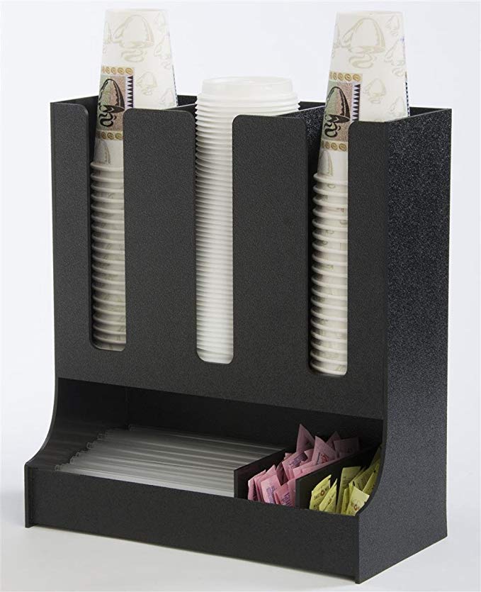 Displays2go CON6SLCUP1 Coffee Station Organizer, Black