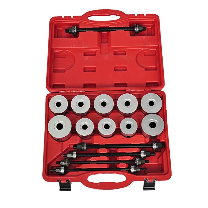 vidaXL 27pc Universal Press & Pull Sleeve Kit Bush Bearing Removal Insertion Tool Set