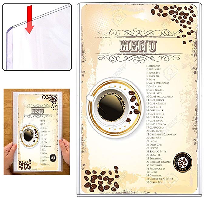 Rigid Plastic Menu Covers 100-Pack - 8.5