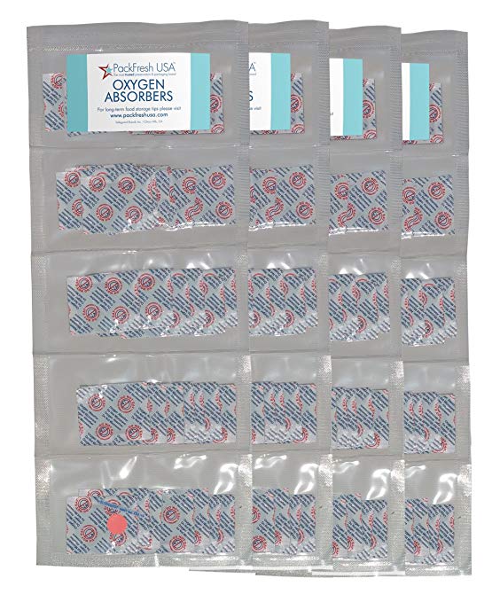 100cc Oxygen Absorber Compartment Packs (200, in 20 Compartments)