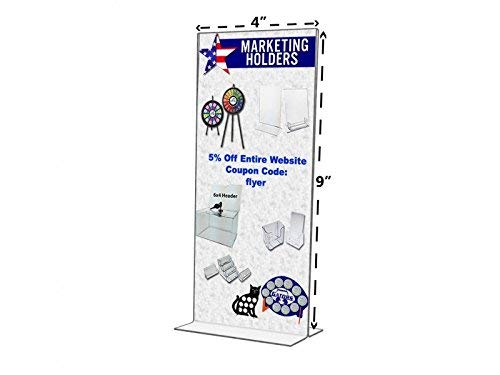 FixtureDisplays 24-pack Clear Acrylic Table Tent 4