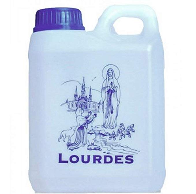 LOURDES HOLY WATER CONTAINER 2L (0,528 GAL) - Filled with AUTHENTIC LOURDES HOLY WATER