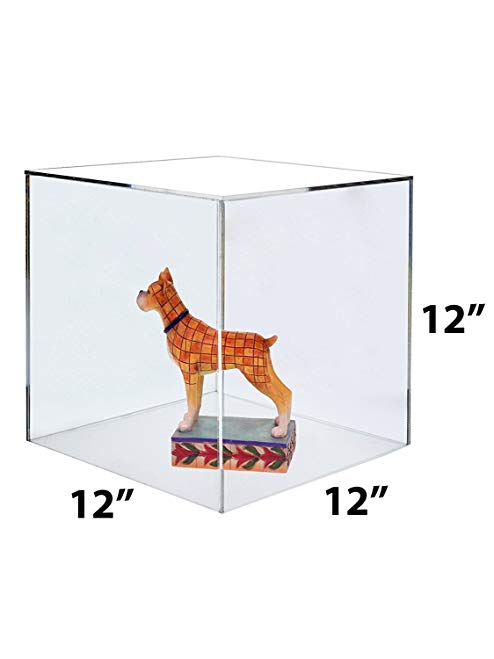 Marketing Holders Acrylic Display Cube Collectible Cover Clear Acrylic 5 Sides Qty 6 Clear 12