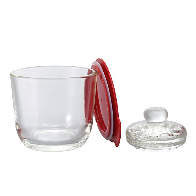 Hario Glass Overnight Salting Bowl, 500ml, Red