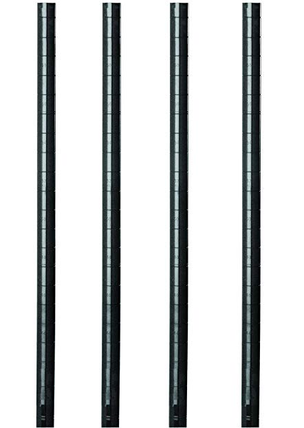 4 Pack of 86 High Black Poles