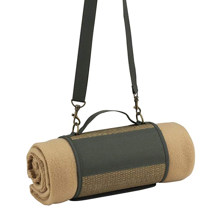 Picnic at Ascot Eco Harness And Fleece Blanket, Natural/Forest Green