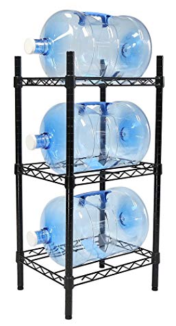 Apollo Hardware Black 3-Tier Water Bottle Storage Rack (W14 XL18 XH36)