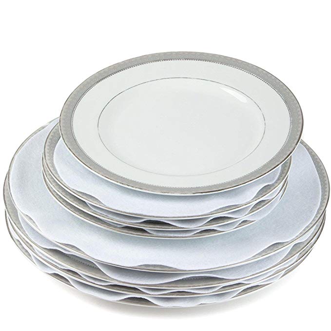 Felt Plate China Dividers Protectors White Extra Large Thick and Premium Soft Set Of 144 36-10.5